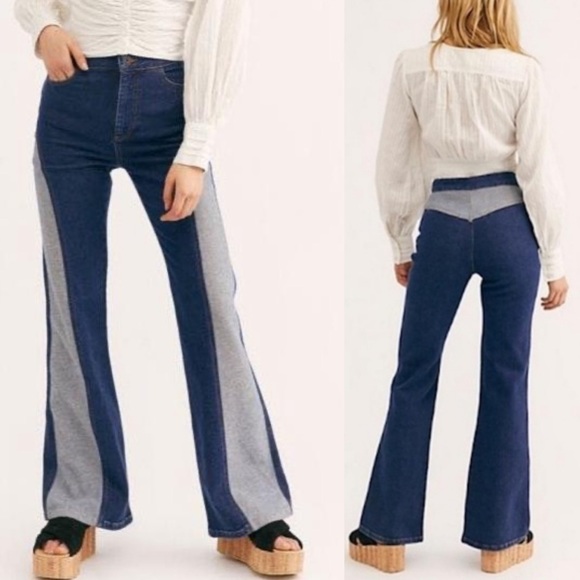 NWOT Free People Flip It and Reverse It Flare Jean - Picture 1 of 6